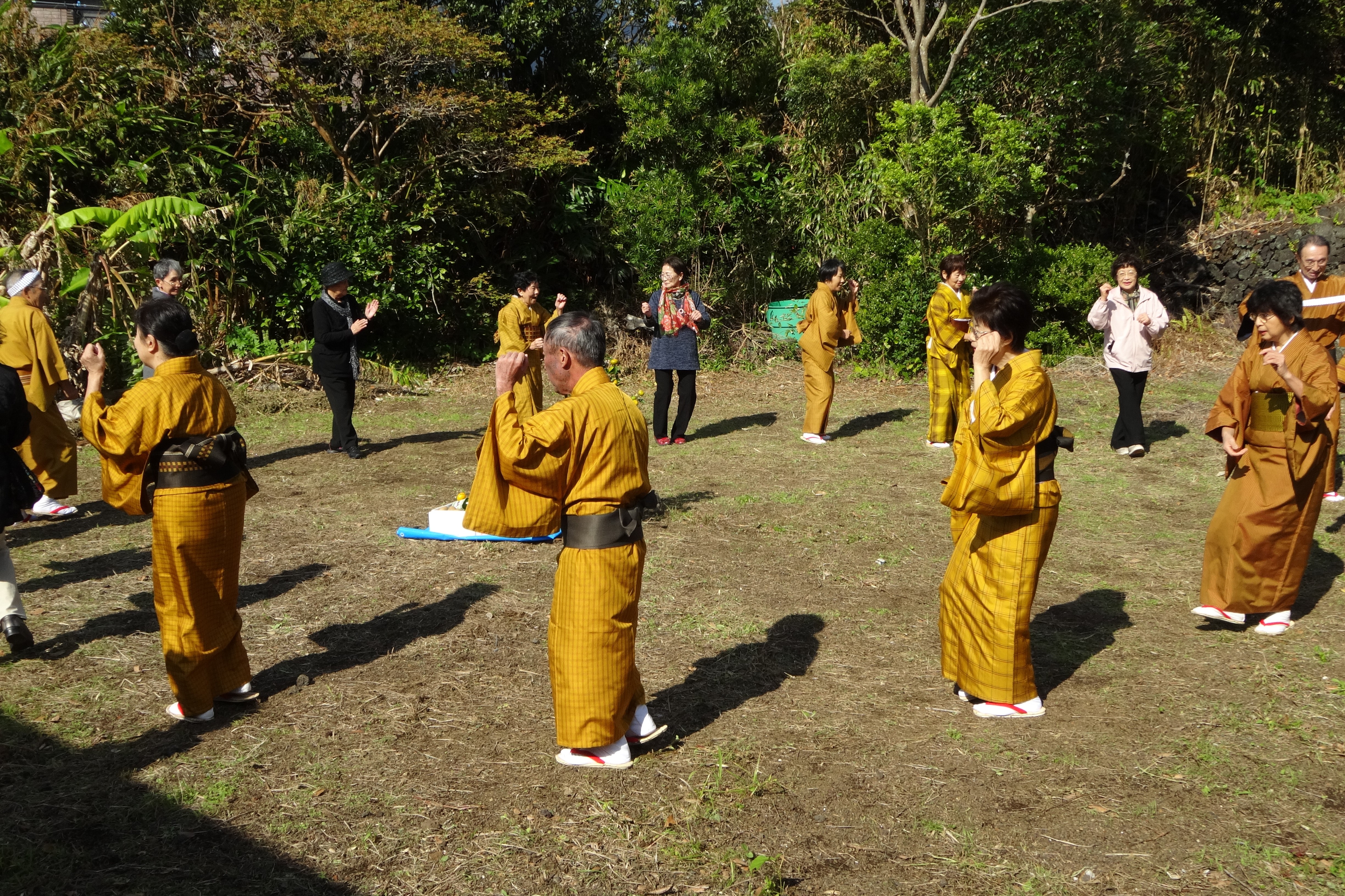 樫立踊り保存会による演舞