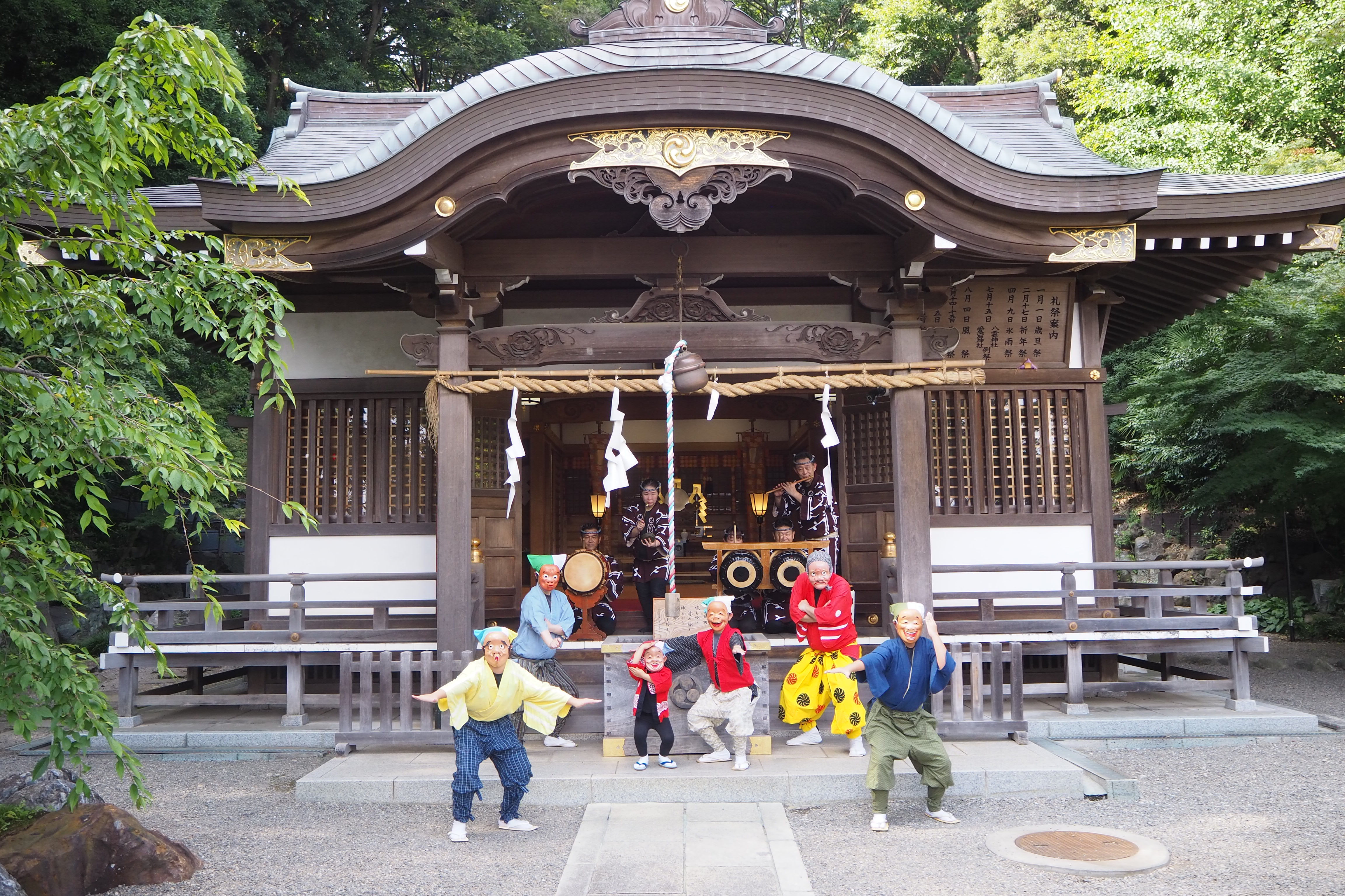 目黒流貫井囃子保存会による演奏